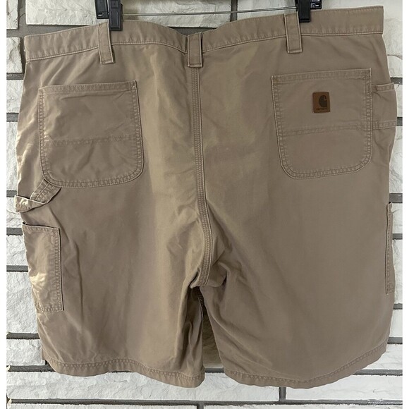 Carhartt Shorts Men’s 46 Beige Rugged Original Fit Carpenter Canvas Workwear - Picture 6 of 8